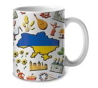 Symboles De L'Ukraine Tasse À Café Céramique Mug À Café Avec Anse Tasse Pour Maison Cuisine Boissons Chaudes Espresso 330Ml
