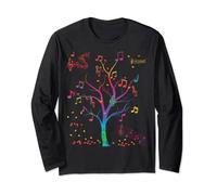 Symboles de musique de professeur de musique dans un arbre Manche Longue