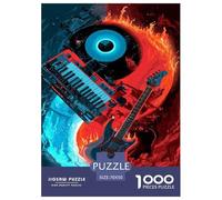 Symboles de Musique Yin Yang Puzzles 1000 Pièces Cadeau Unique intéressant Jeu Éduchatif Challenge Toy À De Qualité Supérieure Peinture Art pour Adultes Et Enfants À Partir De 14 Ans 70x50cm/1000pcs