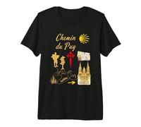 Symboles du Chemin du PUY Saint-Jacques-de-Compostelle T-Shirt Haut de Gamme