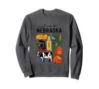 Symboles emblématiques du Paysage du Nebraska Sweatshirt