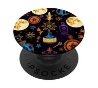 Symboles Magiques Lune étoiles Potion Mystique Art Abstrait PopSockets PopGrip Adhésif