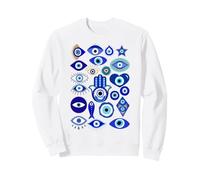 Symboles mystiques du Mauvais œil Graphique - Boho Nazar Celestial Art Sweatshirt