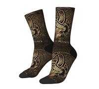 Symboles Sacrés Celtes, Art Du Corbeau Homme Femme Chaussettes De Sport Respirant Chaussette De Travail Chaudes Chaussettes De Tennis Pour Intérieur Marche Randonnée