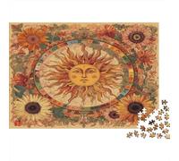 Symboles Soleil Casse-tête 1000 Pièces en Carton De Qualité Supérieure, Jeu De Puzzles en Lot Totem solaireconcentration Training Puzzle pour La Décoration Murale Et Les Cadeaux