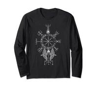 Symboles vikings Corbeaux - Aegishjalmur - Vegvisir -Valknut Manche Longue