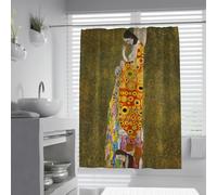 Symbolisme Rideaux de douche W120xL200cm Artistique Mère et Enfant Rideau de baignoire de salle de bain pour la décoration de la maison avec crochets Polyester imperméable lavable en machine