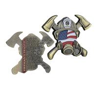 Symbolisme sacré : pièce de défi pompier avec croix de Malte - Hommage à la vaillance et au service