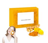 Symbolty Turmeric Brightening Soap, Symbolty Kojic Acid Brightening Soap, Natural Turmeric Dark Spot Remover Soaps, Moisturizing & Brightening, Deep Cleansing, Gentle Skin Care (1pcs)