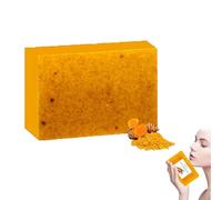 Symbolty Turmeric Brightening Soap, Turmeric Soap Bar Kojic Acid, Smooth Skin, Moisturizing & Firming For Face & Body, Moisturizing Erase Fine Lines Versatile For All Skin Types (1)