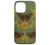 Symétrie Mandala Papillon Amiral Rouge inspirée de la Nature Coque pour iPhone 13 Pro Max