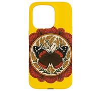 Symétrie Mandala Papillon Amiral Rouge inspirée de la Nature Coque pour iPhone 15 Pro