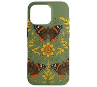Symétrie Mandala Papillon Amiral Rouge inspirée de la Nature Coque pour iPhone 16 Pro