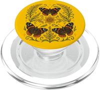 Symétrie Mandala Papillon Amiral Rouge inspirée de la Nature PopSockets PopGrip pour MagSafe