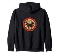Symétrie Mandala Papillon Amiral Rouge inspirée de la Nature Sweat à Capuche