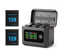 SYMIK Lot de 2 batteries avec chargeur pour GoPro Hero 13 & Mission 1 Pro Accessoires