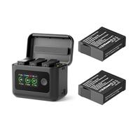 SYMIK Lot de 2 Batteries et Chargeur pour GoPro Hero 13 | Batterie Enduro 2100mAh avec Boîtier Charge Rapide 27W Triple Slot, Hub Intelligent pour Accessoires GoPro Hero 13