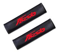 Symilov 1 Paire Coussinets de Ceinture Sécurité de Voiture pour Fo-RD Fiesta, Housse de Protection Confort d'épaule en Fibre Carbone, Accessoires Intérieurs Automobiles,Red