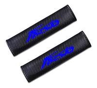 Symilov 1 Paire Coussinets de Ceinture Sécurité de Voiture pour Fo-RD Fiesta, Housse de Protection Confort d'épaule en Fibre Carbone, Accessoires Intérieurs Automobiles,Blue