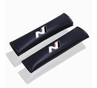 Symilov 1 Paire Coussinets de Ceinture Sécurité de Voiture pour Hyu-ndai N N Line, Housse de Protection Confort d'épaule en Fibre Carbone, Accessoires Intérieurs Automobiles,N