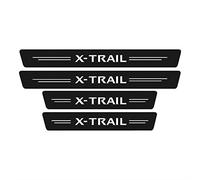Symilov 4 pièces Autocollants Protection Seuil Porte de Voiture pour NIS-san Xtrail X Trail T30 T31 T32, Accessoires de décoration de Plinthes Auto en Fibre Carbone de Anti-Rayures,Black