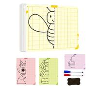 Symmetry Drawing, Erasable Board, Concentration Training 5.51x3.94 inches, Educational Toy, Interactive Design, Kids Fun, Boys Girls, Learning Development, Children Creative Activity