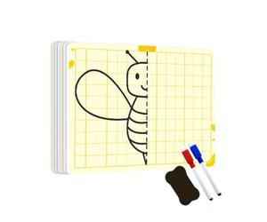 Symmetry Drawing Kids Erasable Drawing Board, Educational Concentration Toy Set, Creative Learning Activity For Children Boys Girls, Art Skill Development Tool For Home Classroom Play Fun Early