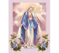 SYMON point de croix kit complet,Vierge Marie,11CT canevas point de croix,debutant broderie point de croix imprimé,40×50cm