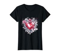 Symphonie de Fleurs enchantées et Pierres précieuses - Ru louissants et T-Shirt