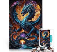 Symphonie Lumineuse des Dragons Puzzle Adulte 1000 pièces Jeu Stimulant et Jeu Familial Liste de souhaits avec Le Père Noël 38x26cm