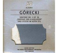 Symphonie No. 3 Pour Soprano Et Orchestres Opus36, Trois Pieces Dans Le Style Ancien Pour Orchestre À Cordes