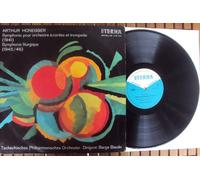 Symphonie pour orchestre a cordes et trompette, Symphonie liturgique. Tschechische Philharmonisches Orchester, Serge Baudo Mono
