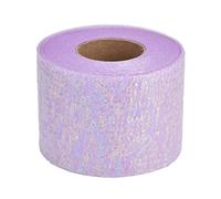 Symphonie Ruban Paillettes Paillettes Tulle Rouleau Élégant Haute Qualité DIY Cheveux Noeud Emballage Décoration De Fête De Mariage Polyester 6 cm Largeur 25yd Longueur 1 Rouleau (Violet clair)