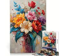 Symphonie vibrante de Fleurs Puzzle de 1000 pièces pour Adultes Stimule la mémoire Passe-Temps Doux Découpe précise Cadeau attentionné (38x52cm)