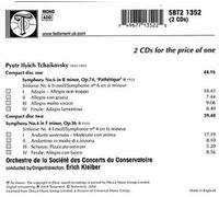 Symphonies No. 4 En Fa Mineur Opus 36 Et No. 6 En Si Mineur Opus 74 "Pathétique
