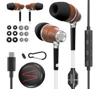 Symphonized Écouteurs Airtube EMF de qualité supérieure, son 3D, contrôle du volume du microphone, pilotes de basses 8 mm offrant une haute qualité audio pour iPhone 15, 16, 17 et appareils Android