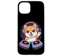 Symphony Beats Pixel Pulse Chien Dj Coque pour iPhone 15 Plus