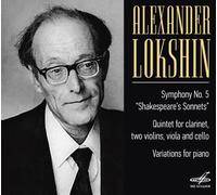 Symphony number 5, Shakespeare's Sonnets, Quintet for clarinet, two violins, viola and cello Variations for piano CD