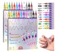 Symphonyof 12 Colors Nail Art Pens Set, Nail Art Markers for Gel Nails, 12 Color 3D Polish Pens, Quick Dry Nail Art Tools, Graffiti Dotting Pen for Nails Art Design (2Set)