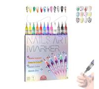 Symphonyof - Coffret de 12 stylos nail art, vernis 3D, outils nail art à séchage rapide, stylo graffiti pour nail art (1PCS)