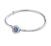 Symretie Bracelet Pour Femme for Bead Charms Argent Sterling 925, Bracelet Serpentine Compatible avec Pandora Charme Pearl