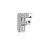 Symretie Breloque en argent sterling 925 avec lettre de A à Z, compatible avec les bracelets Pandora, breloques à pendentif, convient pour les colliers et bracelets, cadeau idéal pour les femmes. ZM1