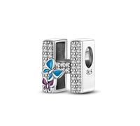 Symretie Breloque en argent sterling 925 avec lettre de A à Z, compatible avec les bracelets Pandora, breloques à pendentif, convient pour les colliers et bracelets, cadeau idéal pour les femmes. ZM1