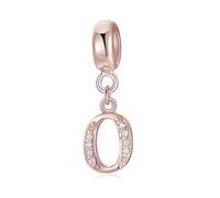 Symretie Pendentif Alphabet A-Z, en argent 925, compatible avec les bracelets et colliers Pandora et européens, pour femmes et filles.