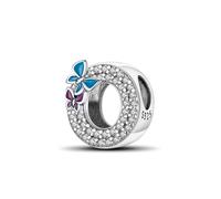 Symretie Pendentif Alphabet A-Z, en argent 925, compatible avec les bracelets et colliers Pandora et européens, pour femmes et filles.