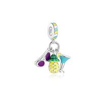 Symretie Pendentif Charm en Argent 925, Compatible avec les Bracelets et Colliers de Style Pandora et Européen. Convient aux Femmes et aux Filles.