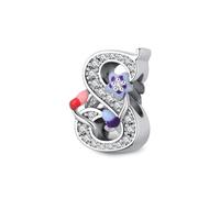 Symretie Pendentif Lettre S avec Motif d'Étoile de Mer en Argent 925 pour Femme, Compatible avec les Bracelets et Colliers de Style Pandora et Européen. Convient aux Femmes et aux Filles.