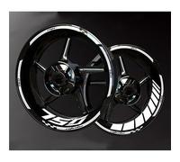 SYMWBD Autocollant Réfléchissant pour Jante De Moto pour Kawasaki Z750 Z 750 Autocollant De Roue Autocollants De Moyeu De Roue Autocollants pour Jantes(Blanc)