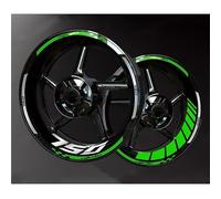 SYMWBD Autocollant Réfléchissant pour Jante De Moto pour Kawasaki Z750 Z 750 Autocollant De Roue Autocollants De Moyeu De Roue Autocollants pour Jantes(Vert)