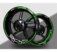 SYMWBD Autocollants De Jantes De Moto pour Kawasaki Z900 2016-2023 17 Pouces Autocollants De Roue Autocollants Réfléchissants pour Jantes Autocollants réfléchissants